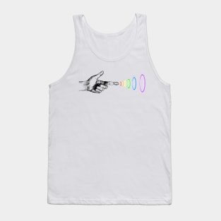 Hand shooting rainbow beams Tank Top